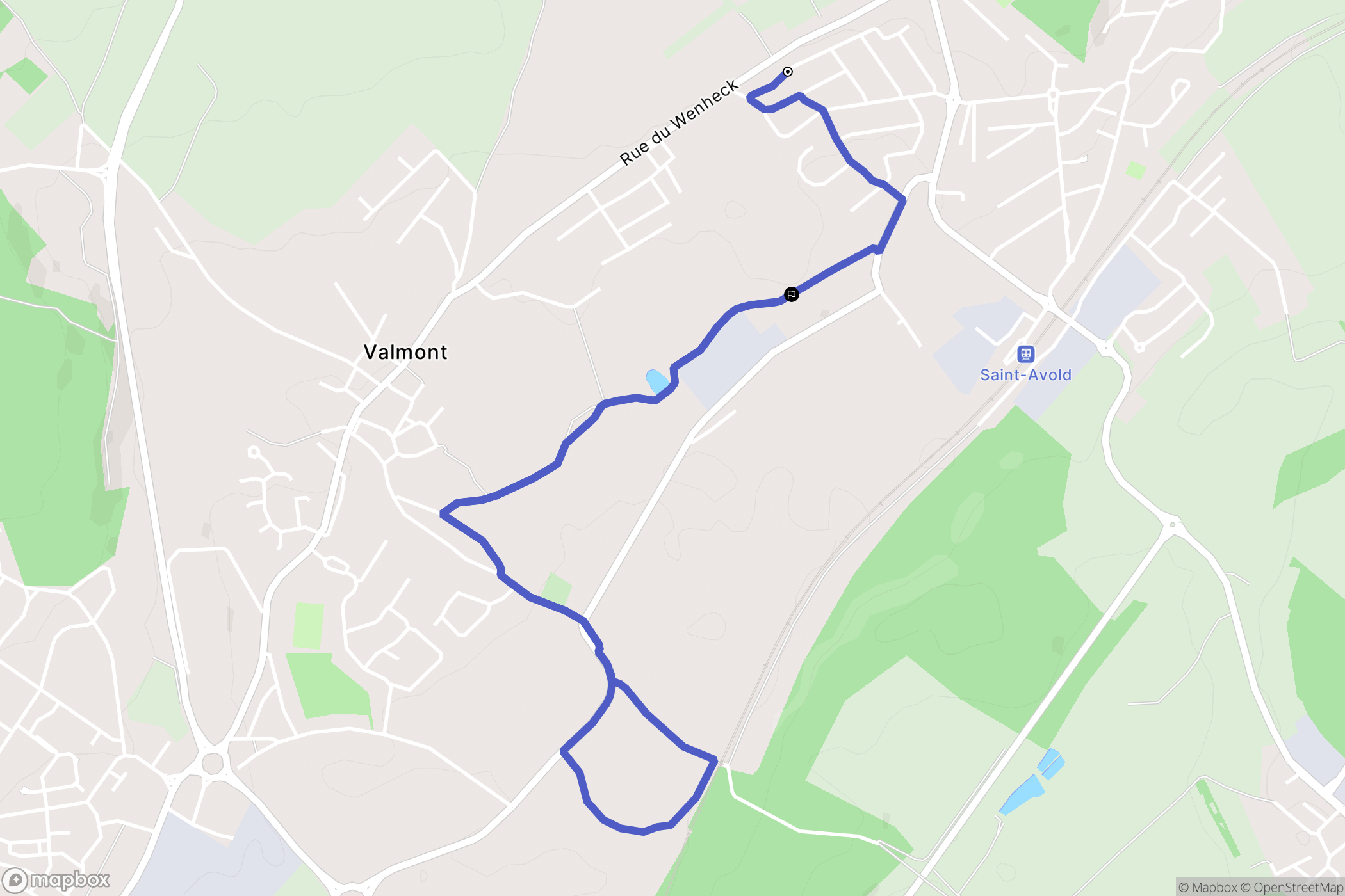 Valmont : carte du parcours de randonnée - France