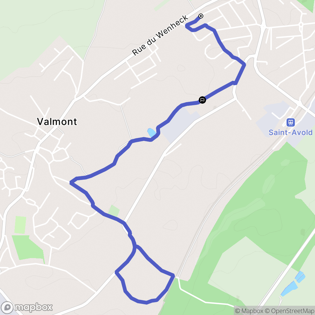 Valmont : carte du parcours de randonnée - France