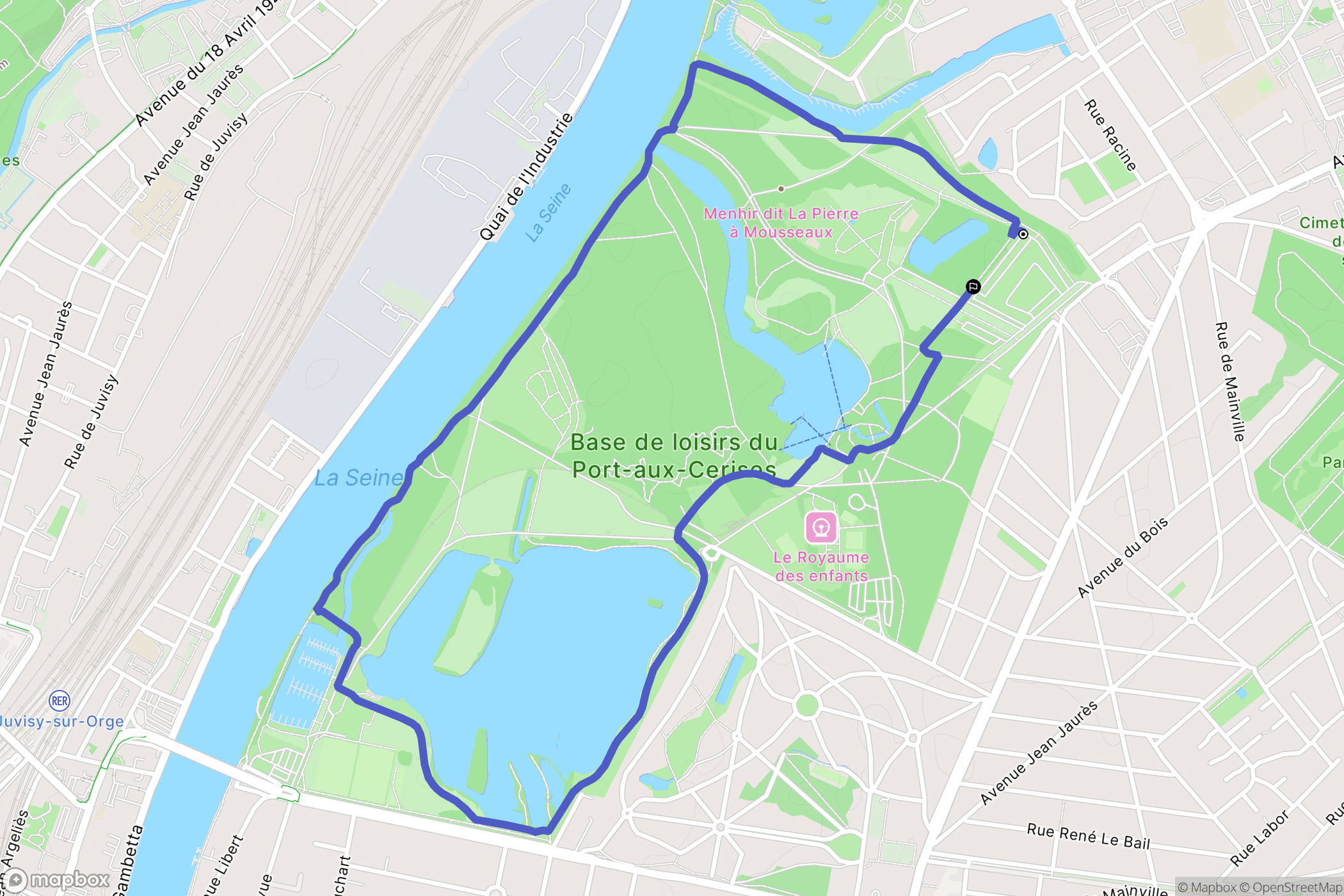 Vigneux-sur-Seine : carte du parcours de randonnée - France