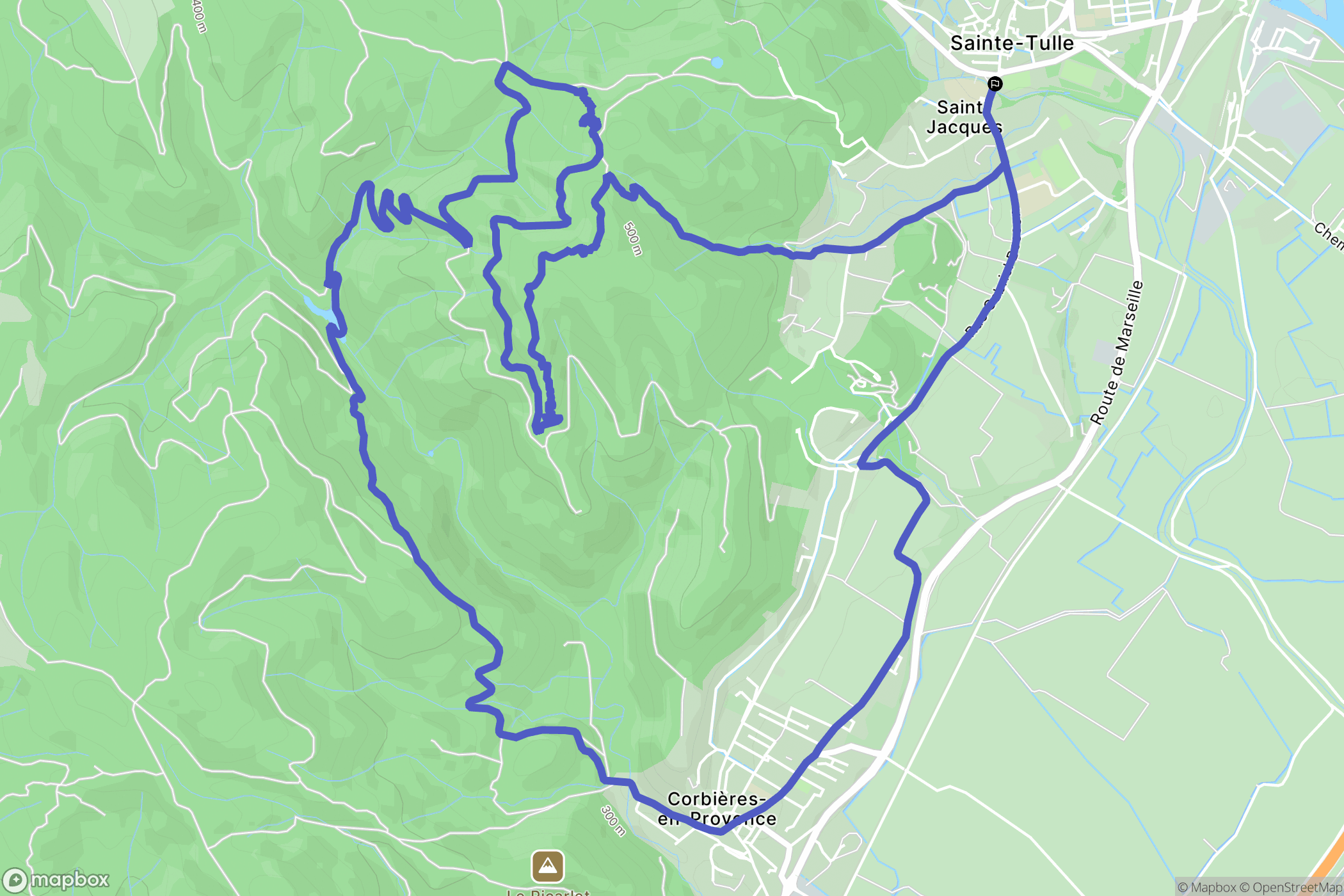 Sainte-Tulle : carte du parcours de randonnée - France