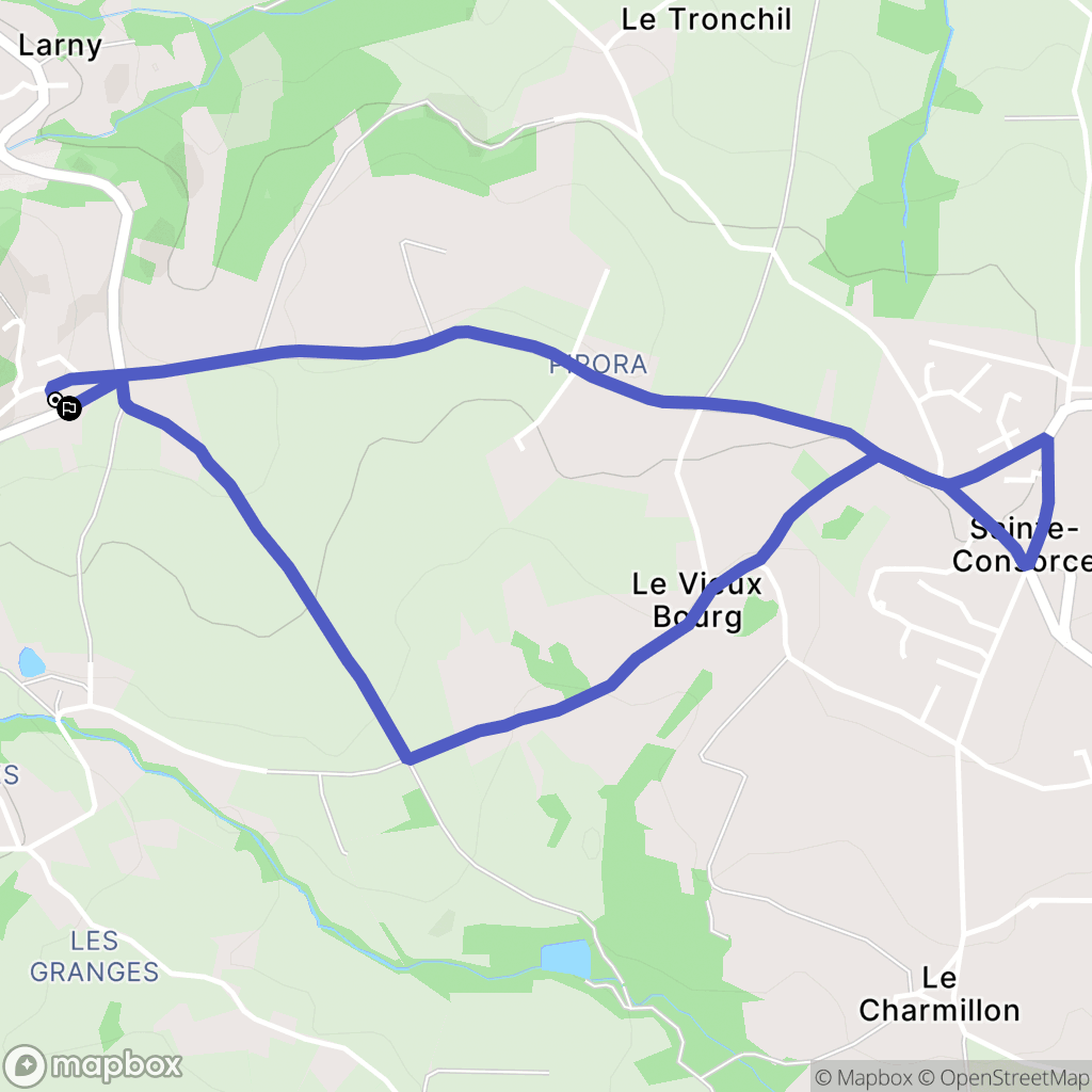 Pollionnay : carte du parcours de randonnée - France