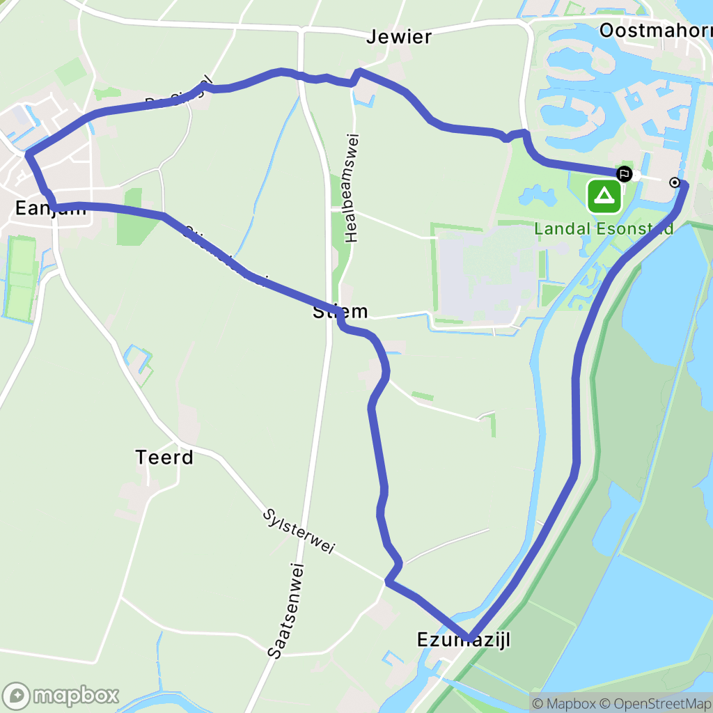Eanjum: routekaart voor buitenactiviteiten - Netherlands