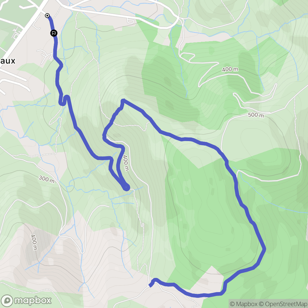 Vesseaux : carte du parcours de randonnée - France