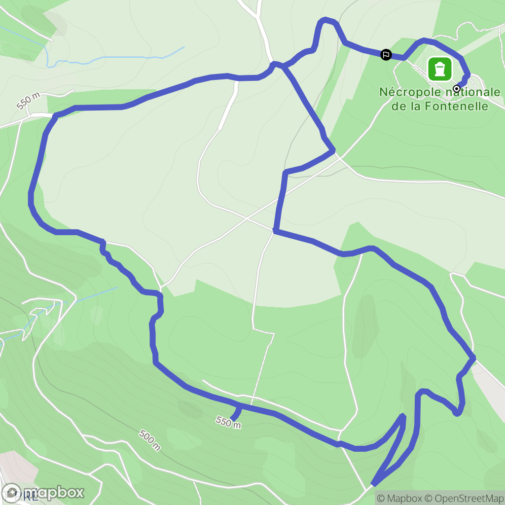 Ban-de-Sapt : carte du parcours de randonnée - France