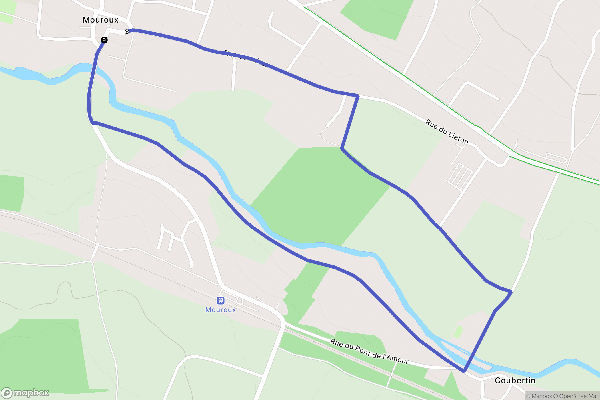 Mouroux : carte du parcours de randonnée - France