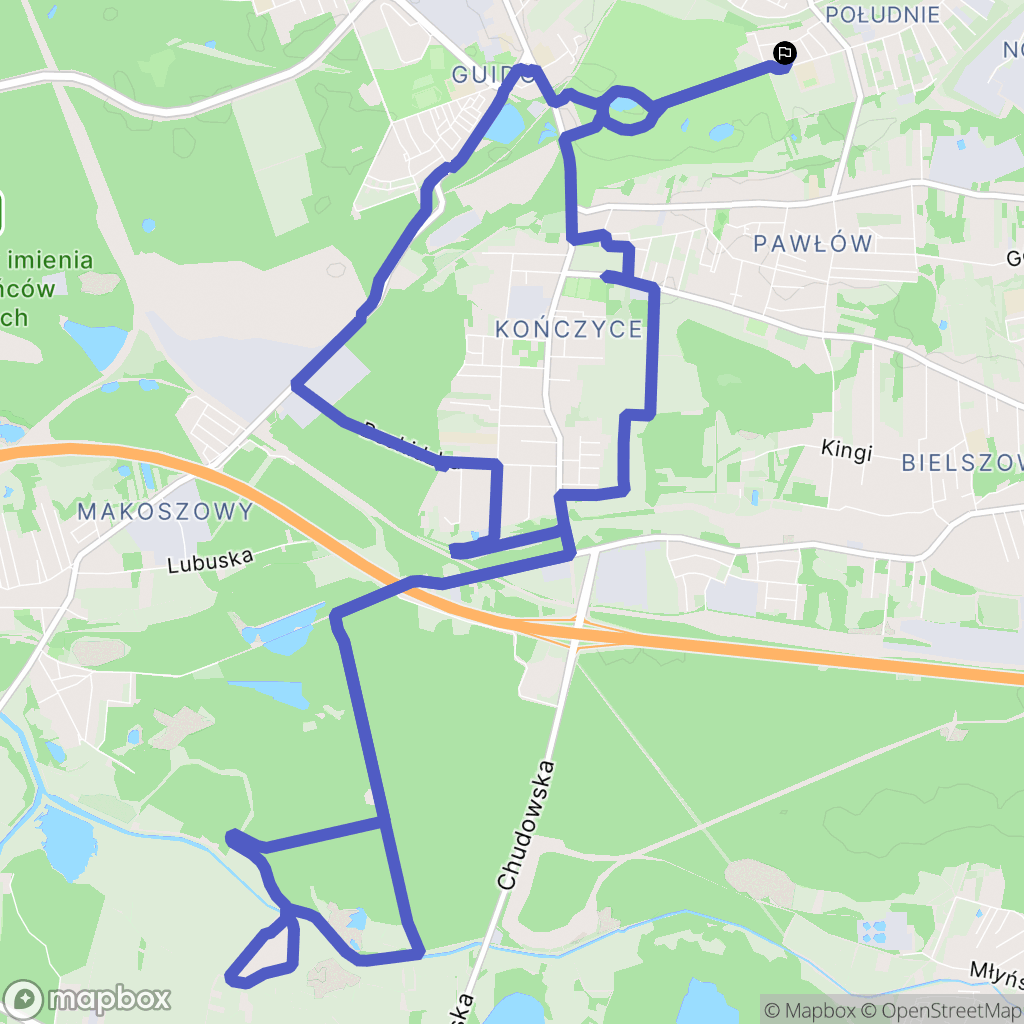 Zabrze: mapa trasy - Poland