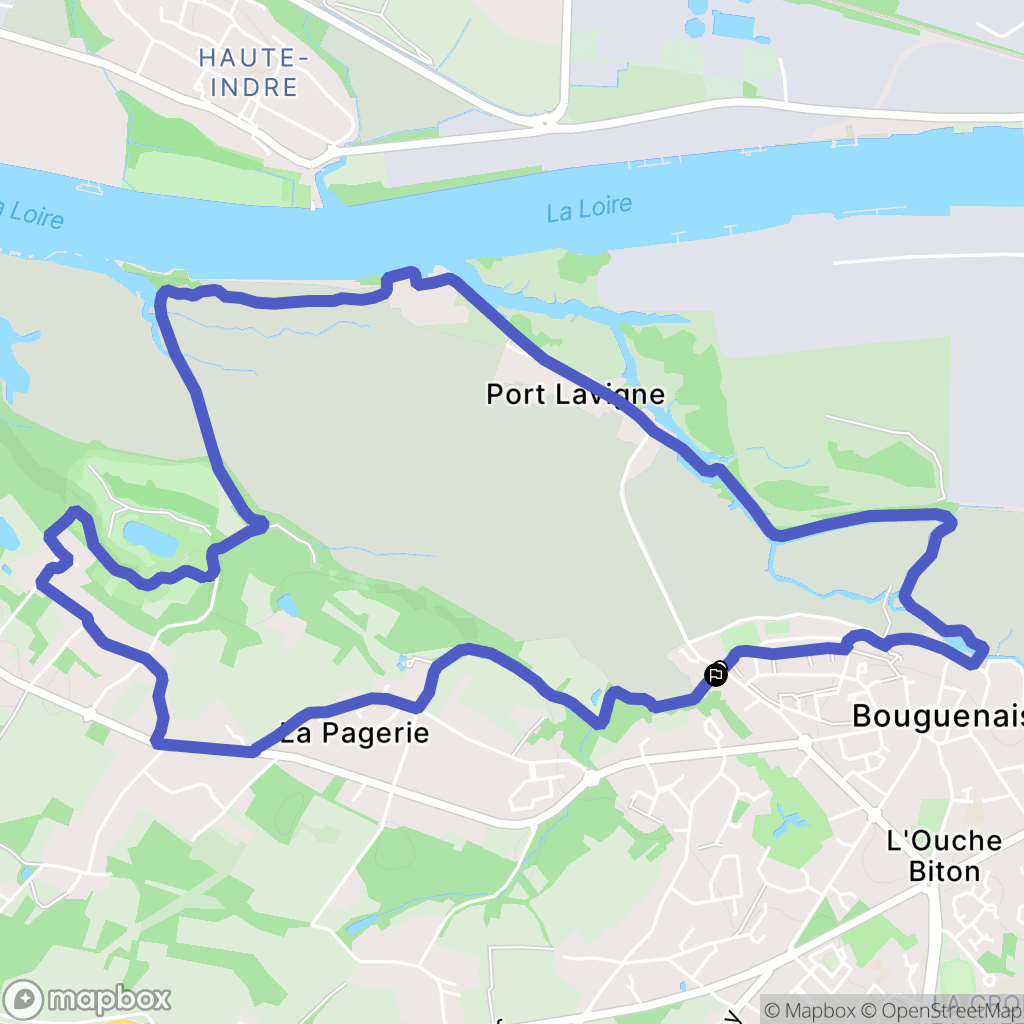 Bouguenais : carte du parcours de randonnée - France