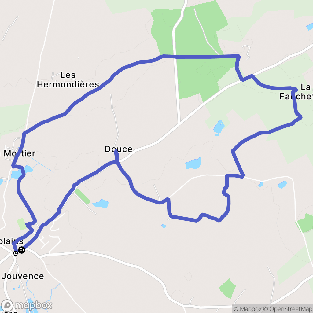 Jublains : carte du parcours de randonnée - France
