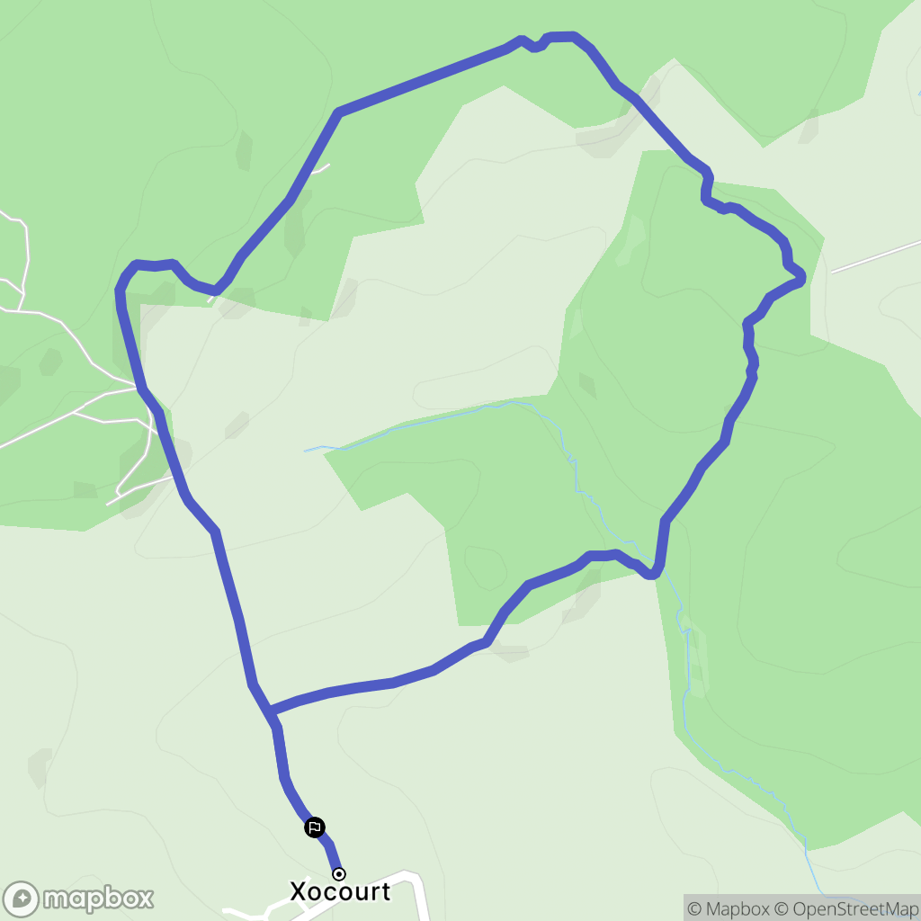 Xocourt : carte du parcours de randonnée - France