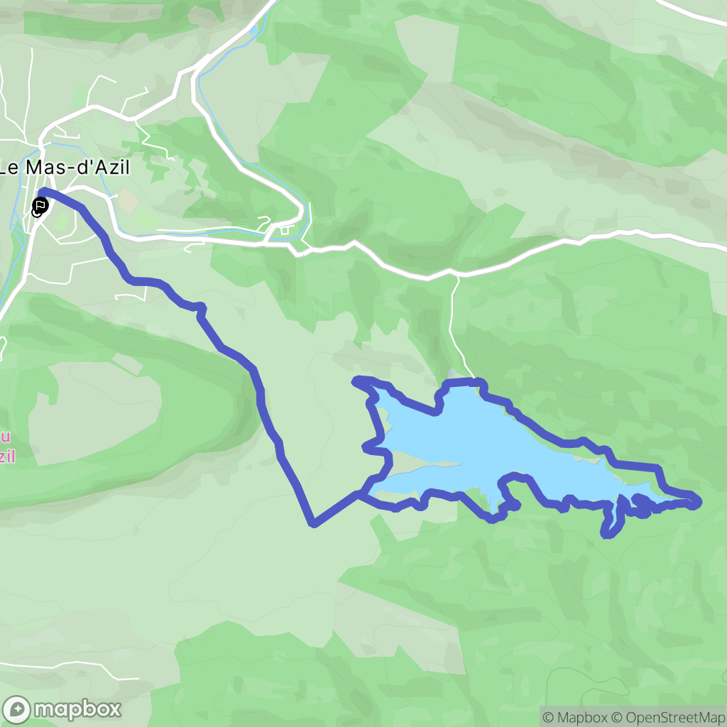 Le Mas-d'Azil : carte du parcours de randonnée - France