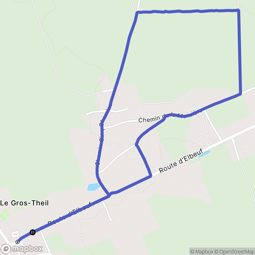 Le Bosc du Theil : carte du parcours de randonnée - France