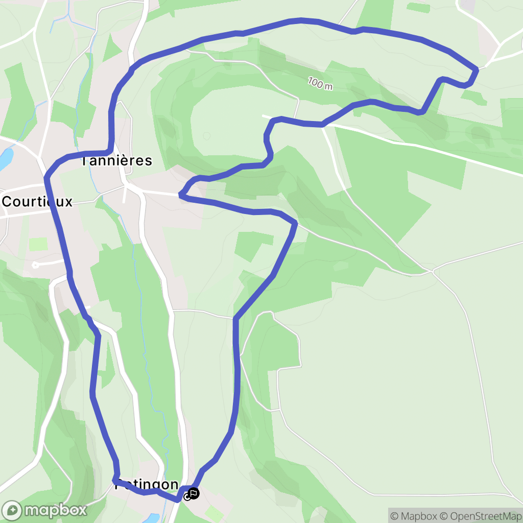 Montigny-Lengrain : carte du parcours de randonnée - France
