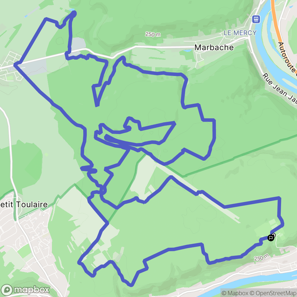 Pompey : carte du parcours de randonnée - France