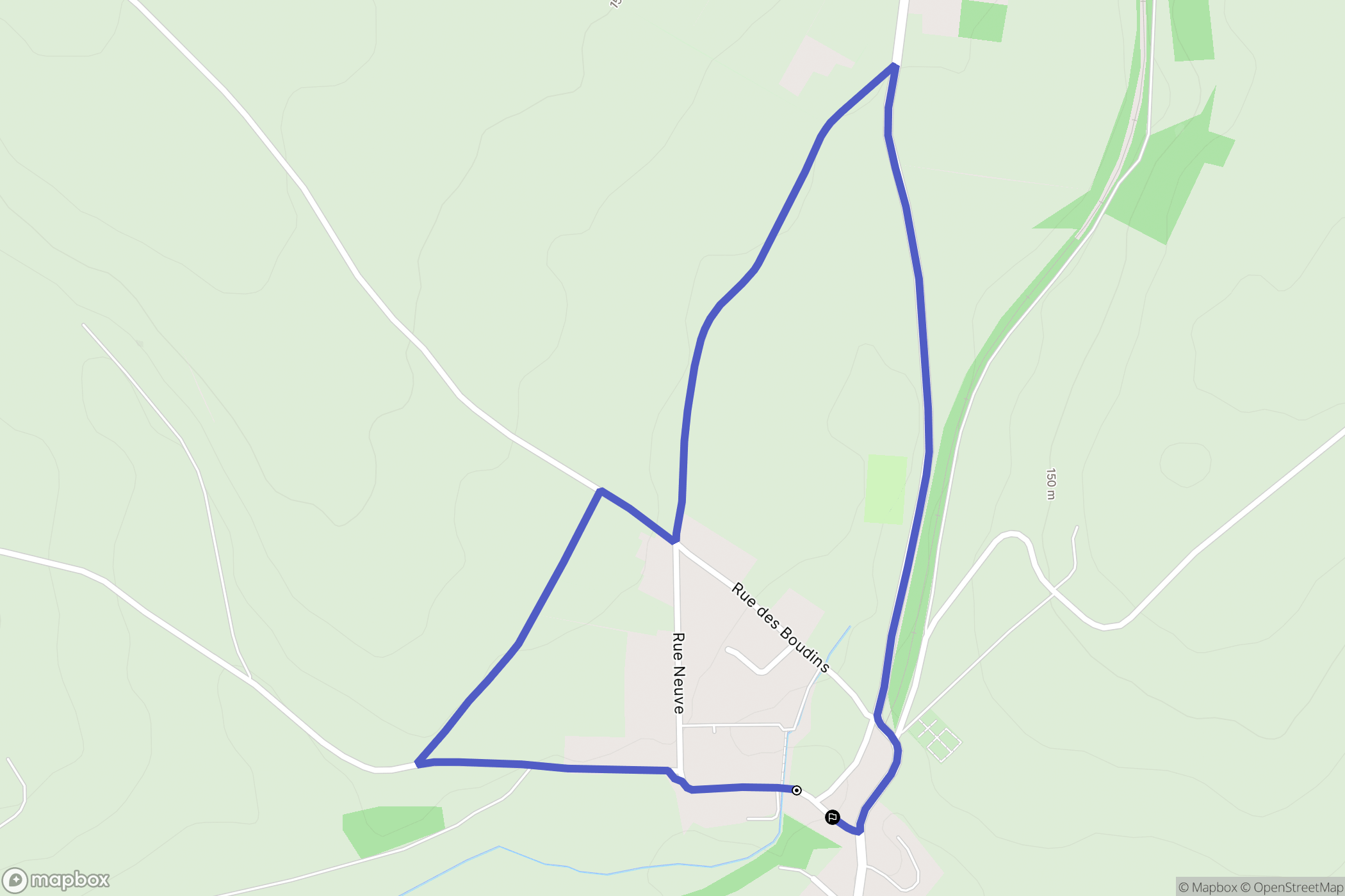 Blicourt : carte du parcours de randonnée - France