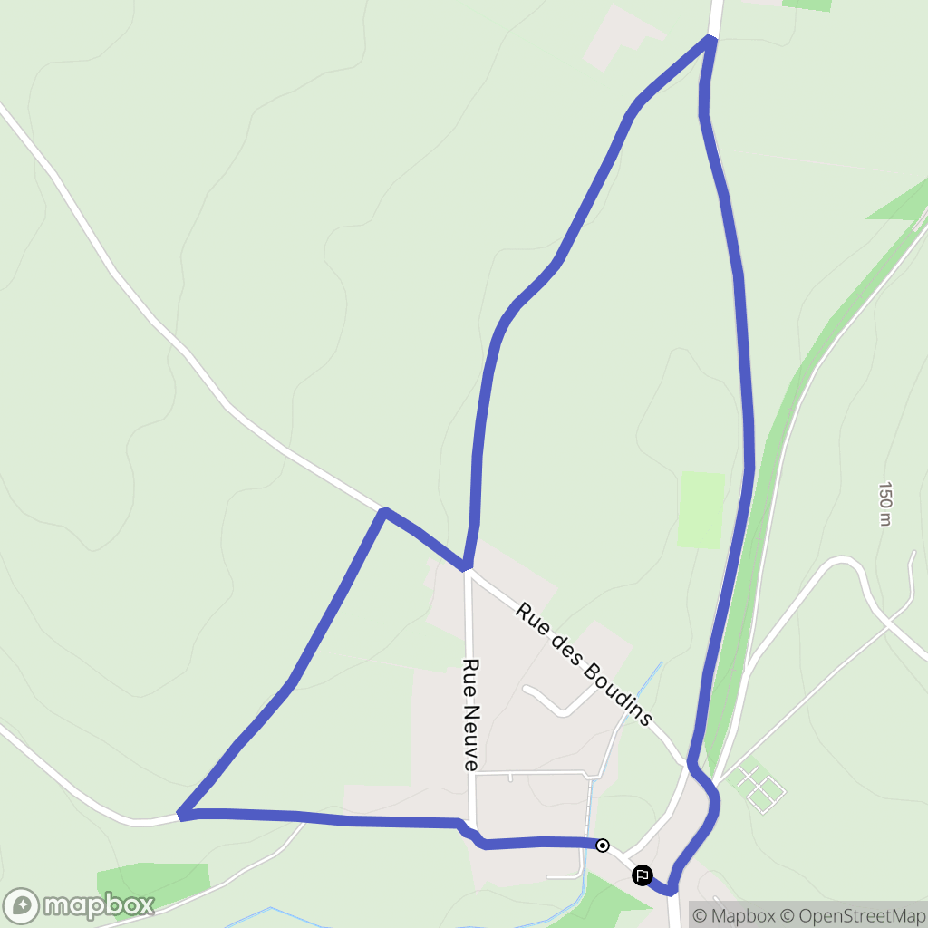 Blicourt : carte du parcours de randonnée - France