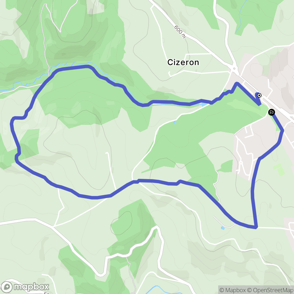 Saint-Genest-Lerpt : carte du parcours de randonnée - France