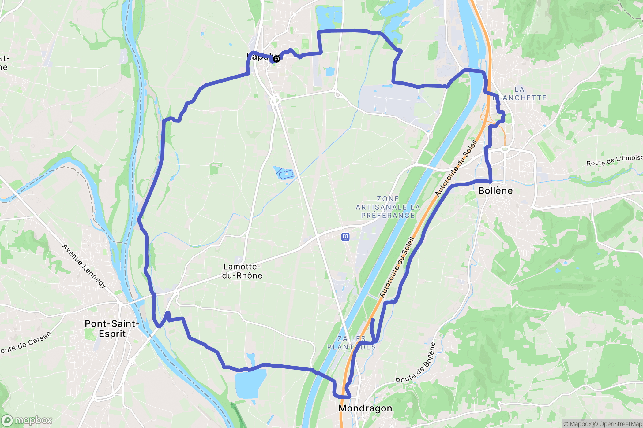 Lapalud : carte du parcours de randonnée - France