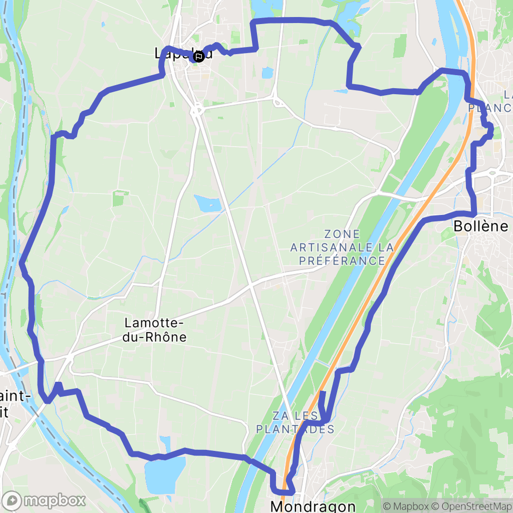 Lapalud : carte du parcours de randonnée - France