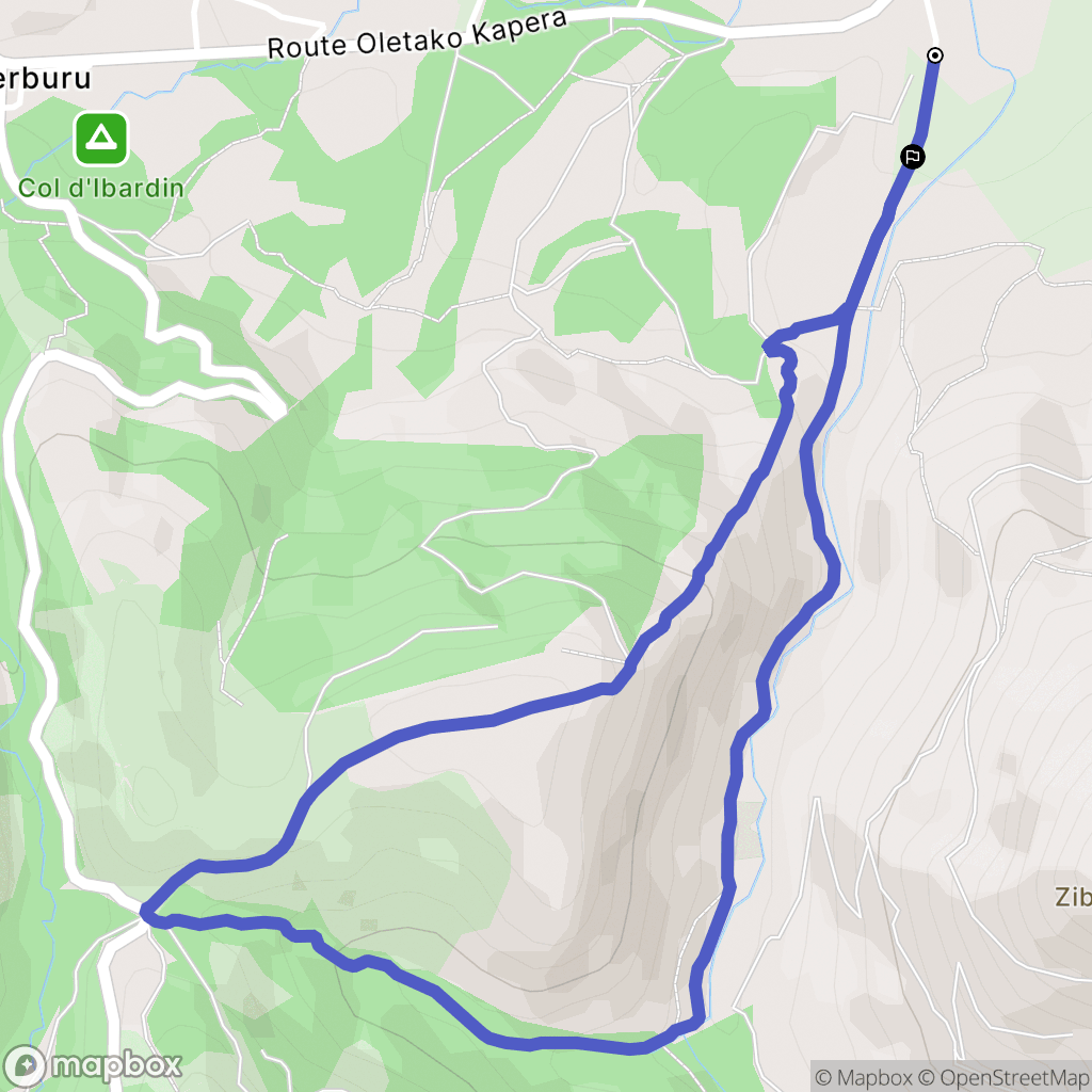 Urrugne : carte du parcours de randonnée - France