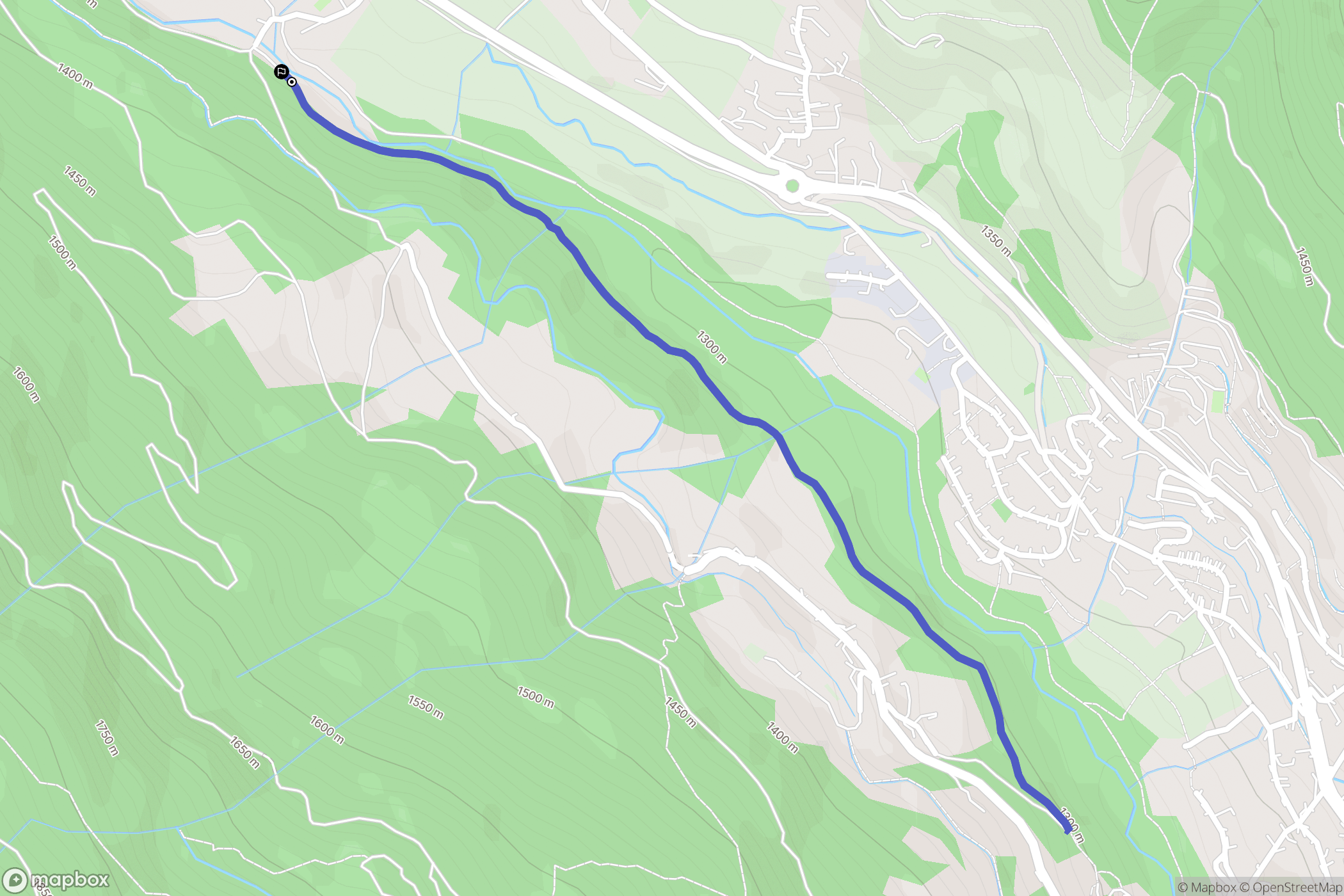 Saint-Chaffrey : carte du parcours de randonnée - France
