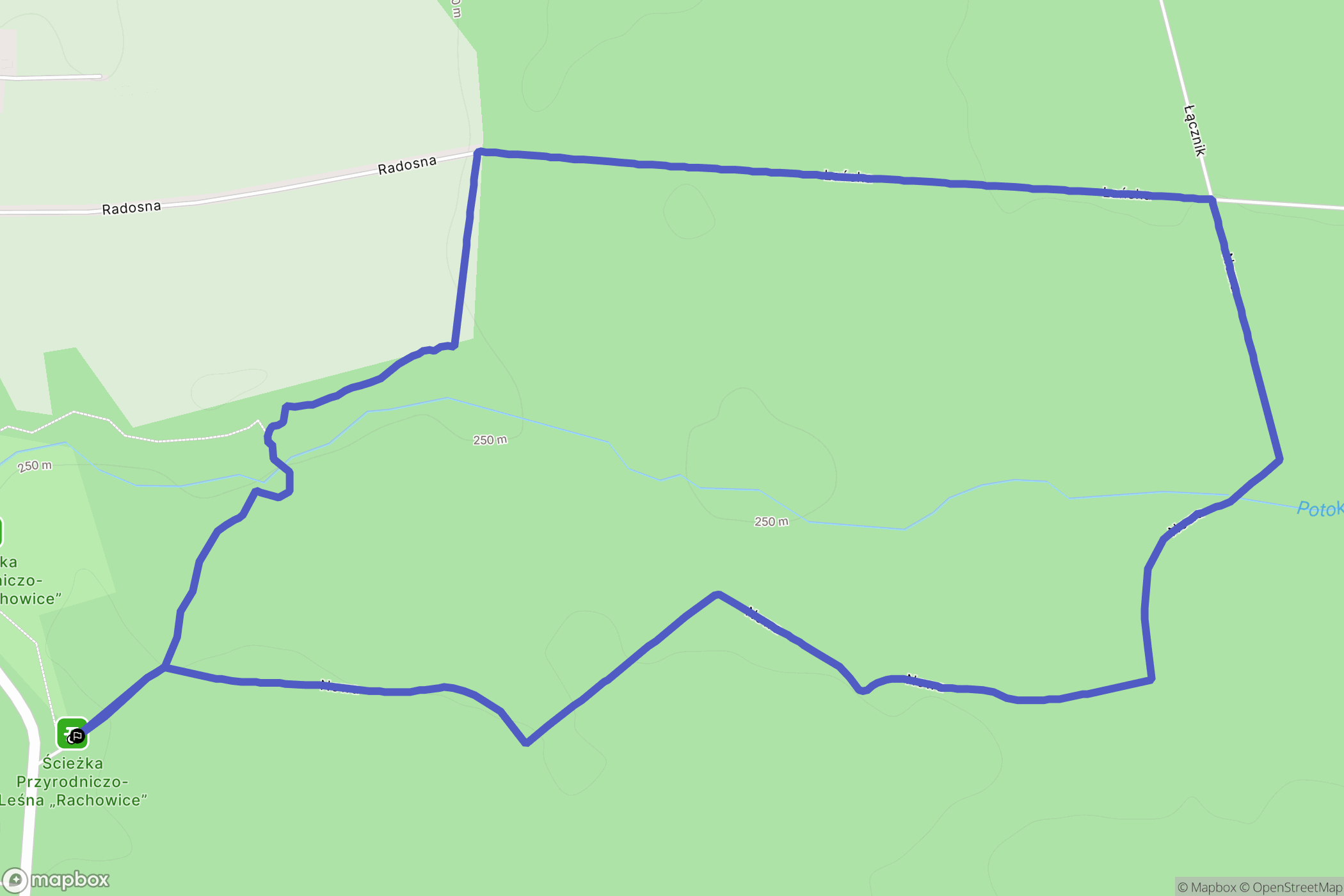 Rachowice: mapa trasy - Poland
