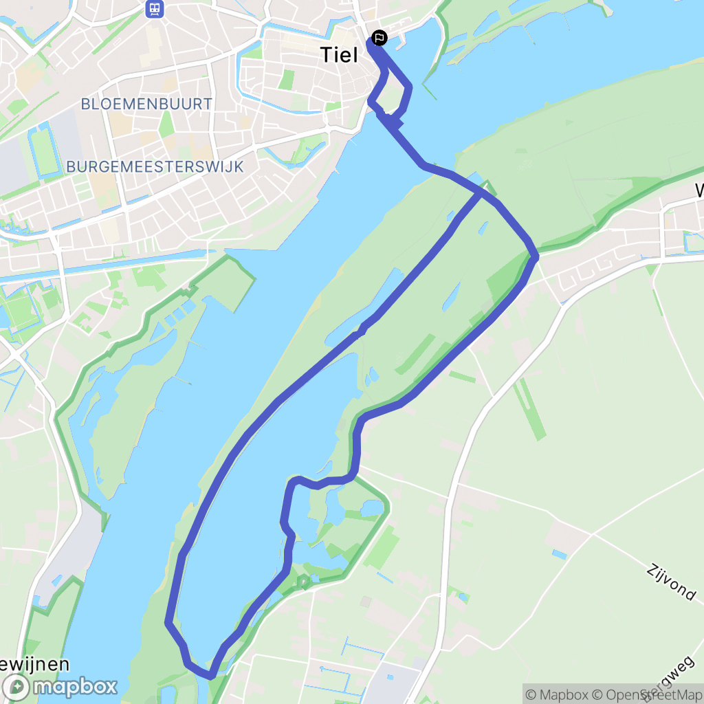 Tiel: routekaart voor buitenactiviteiten - Netherlands