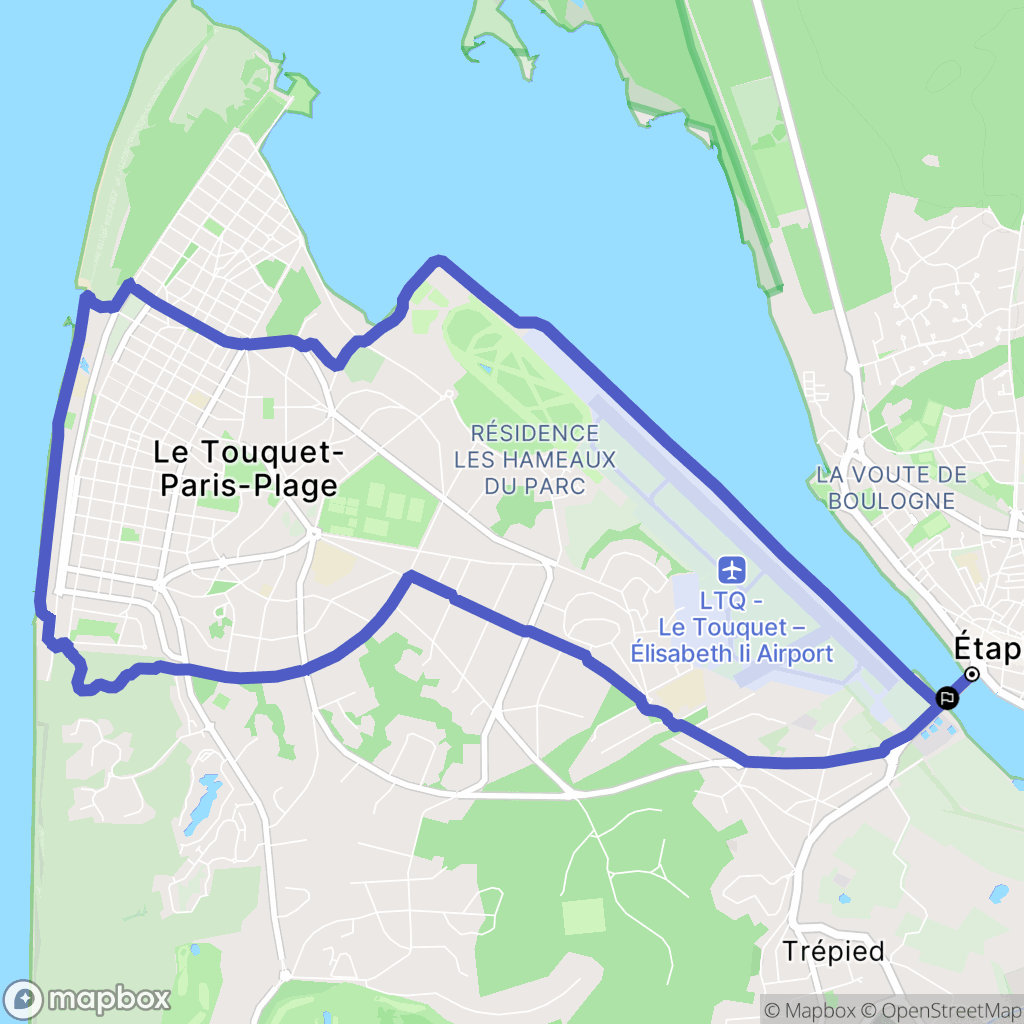 Étaples : carte du parcours de randonnée - France