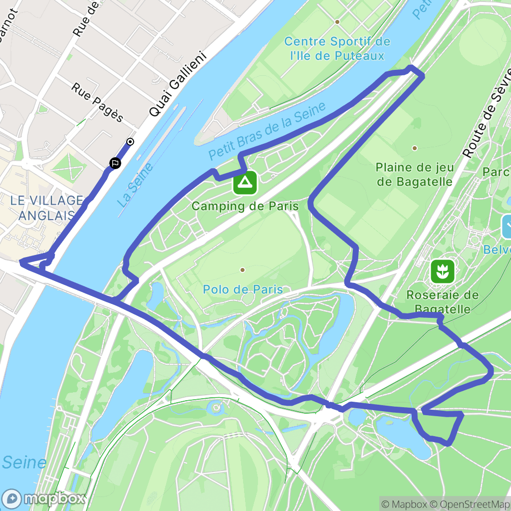 Suresnes : carte du parcours de randonnée - France