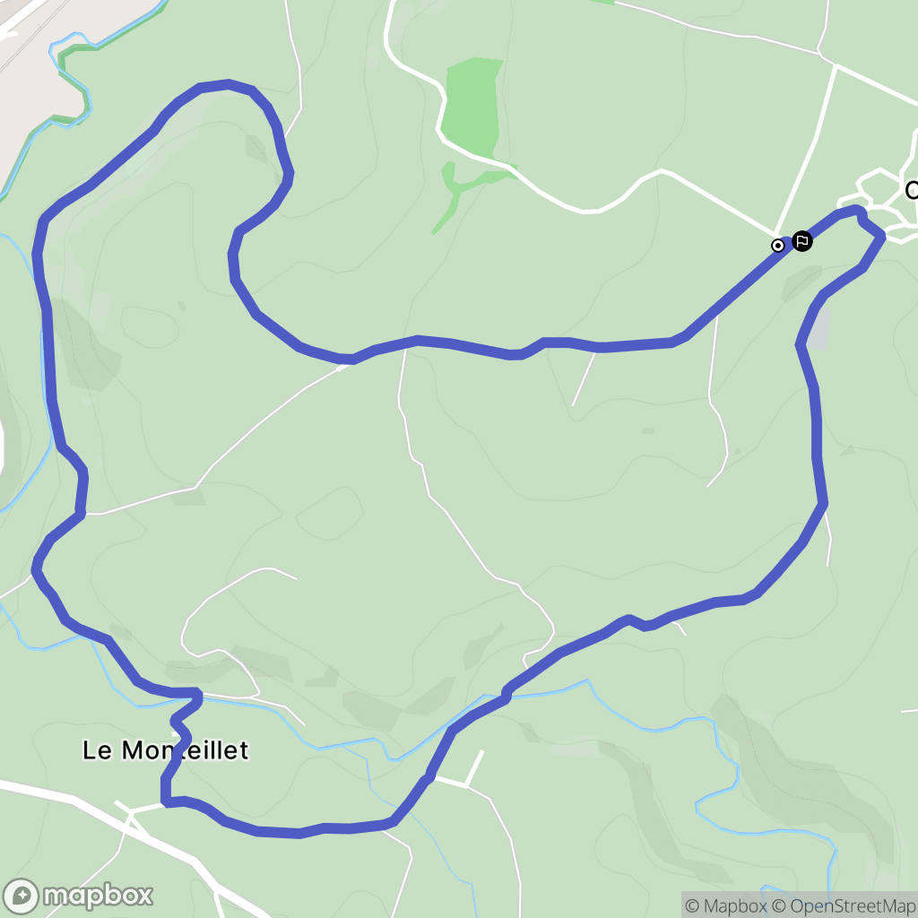 Mazaye : carte du parcours de randonnée - France