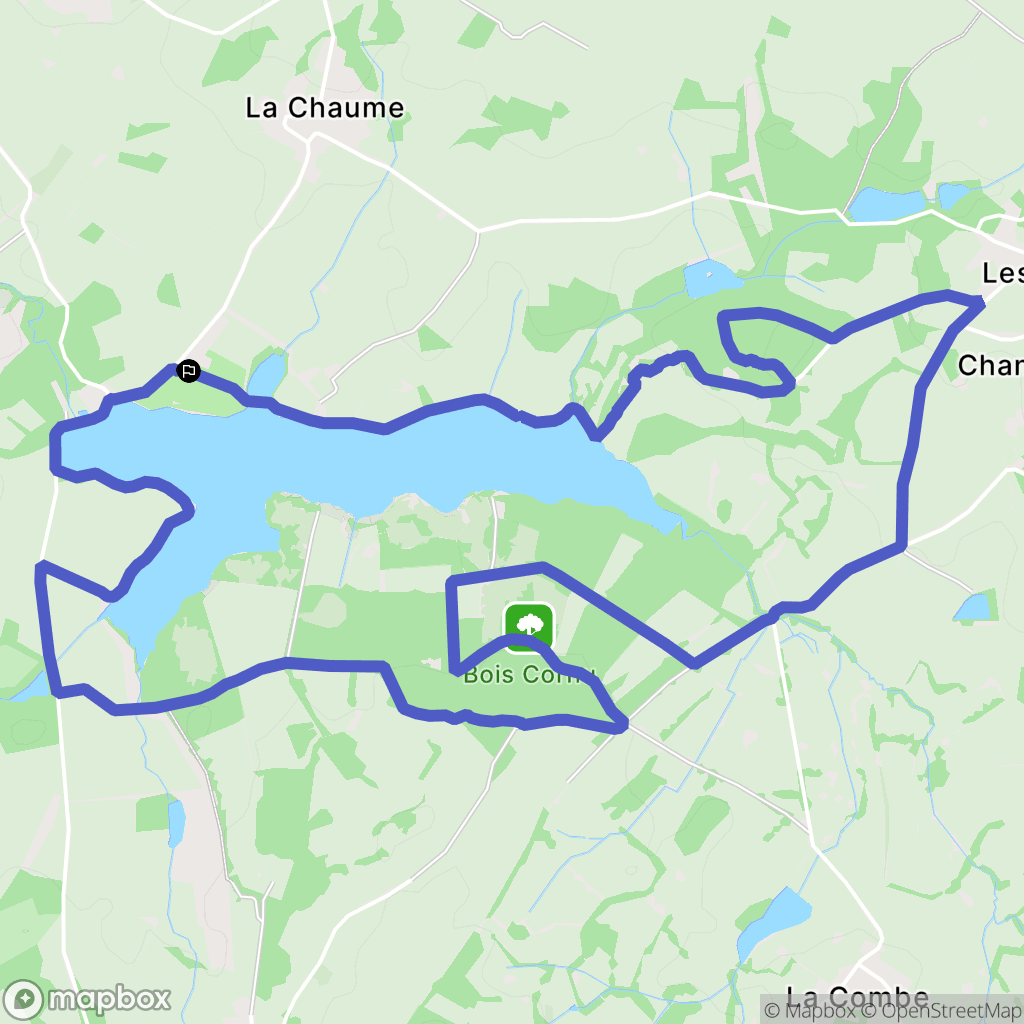 Azerables : carte du parcours de randonnée - France