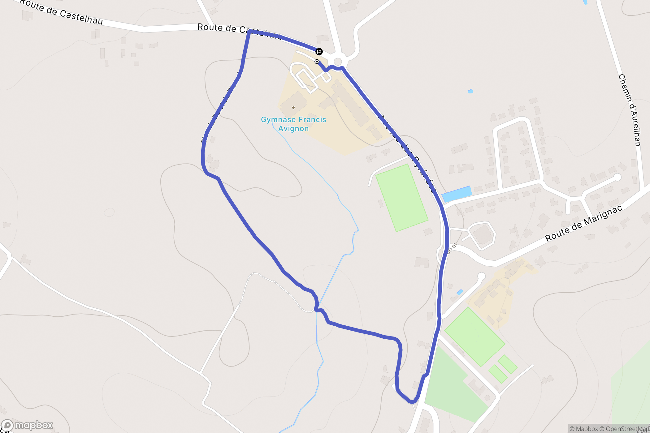 Le Fousseret : carte du parcours de randonnée - France