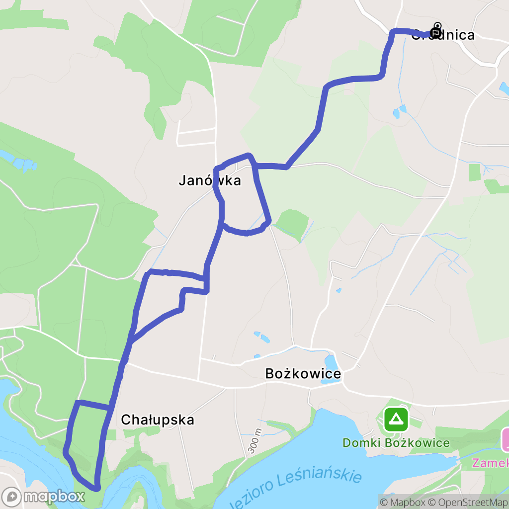 Grodnica: mapa trasy - Poland