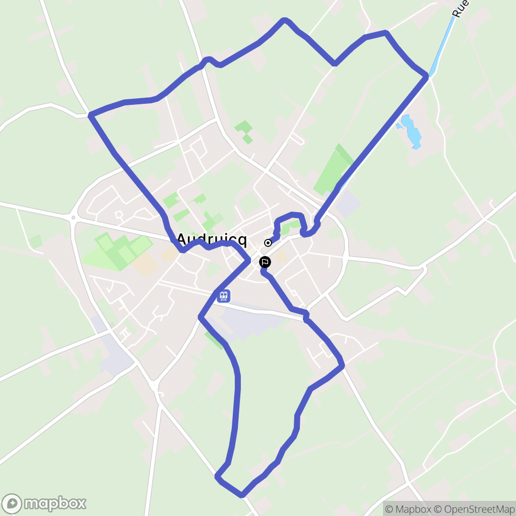 Audruicq : carte du parcours de randonnée - France