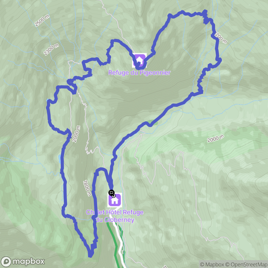 La Chapelle-en-Valgaudémar : carte du parcours de randonnée - France