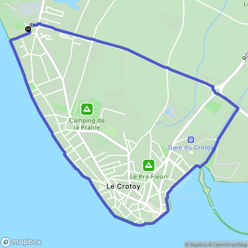 Le Crotoy : carte du parcours de randonnée - France