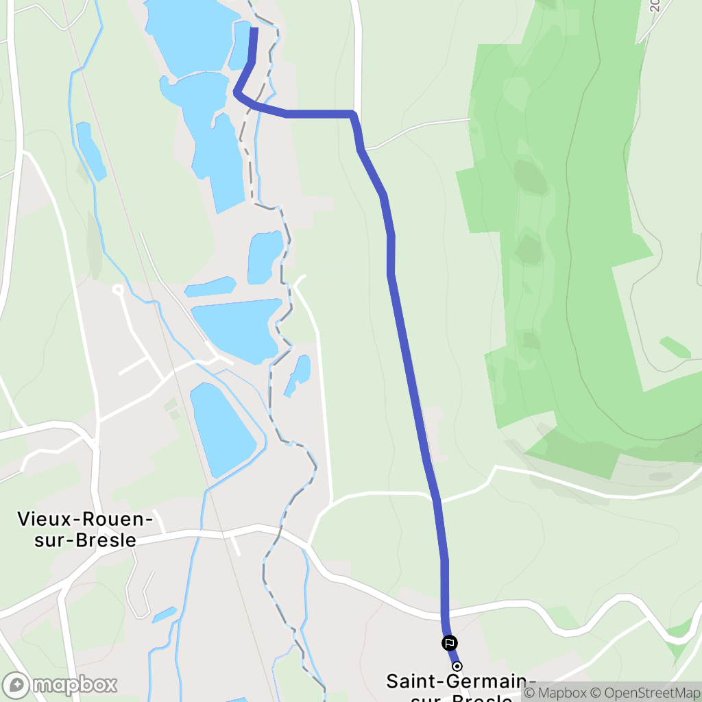 Saint-Germain-sur-Bresle : carte du parcours de randonnée - France