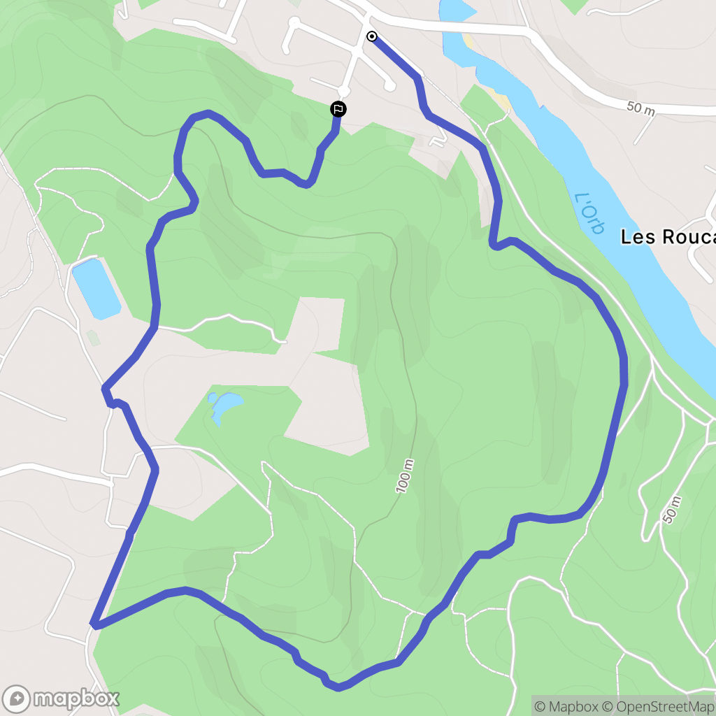 Cessenon-sur-Orb : carte du parcours de randonnée - France