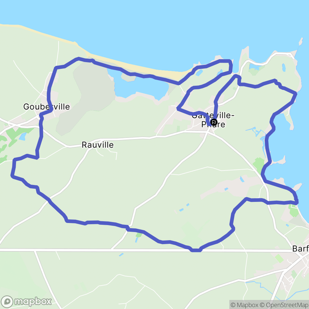 Gatteville-le-Phare : carte du parcours de randonnée - France