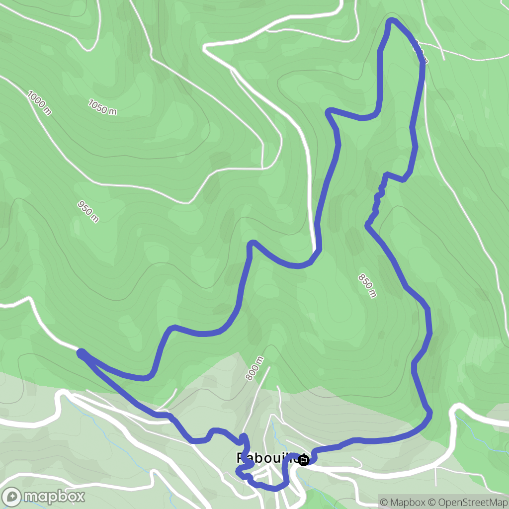 Rabouillet : carte du parcours de randonnée - France