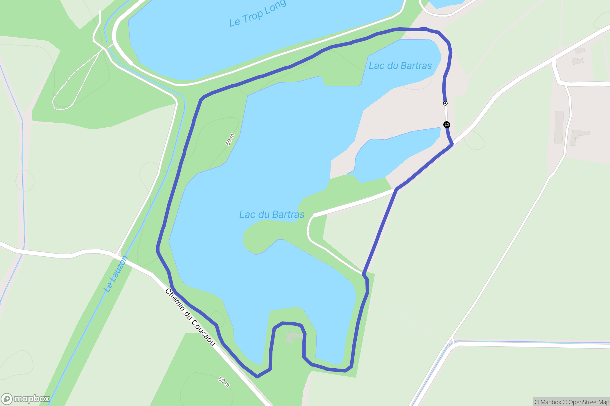 Bollène : carte du parcours de randonnée - France