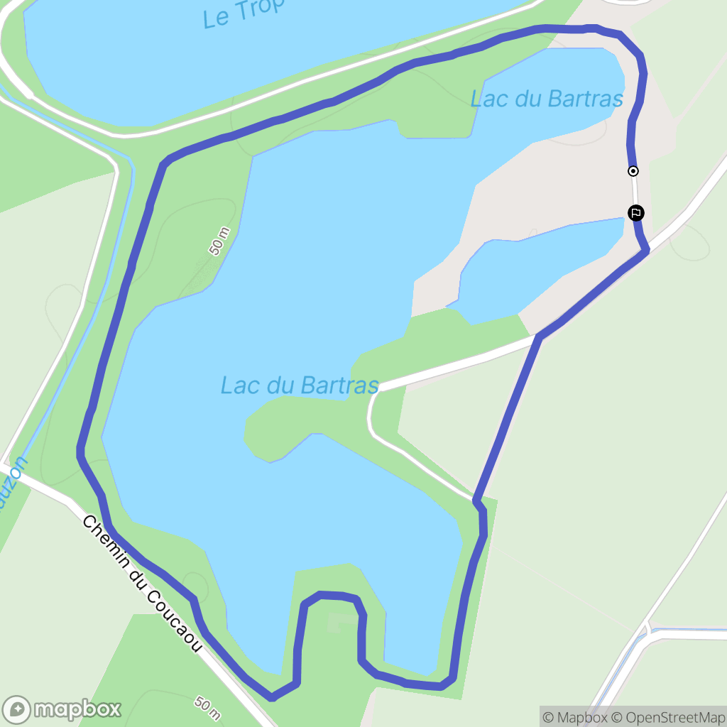Bollène : carte du parcours de randonnée - France