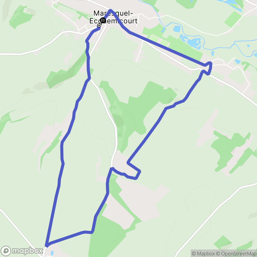 Maresquel-Ecquemicourt : carte du parcours de randonnée - France
