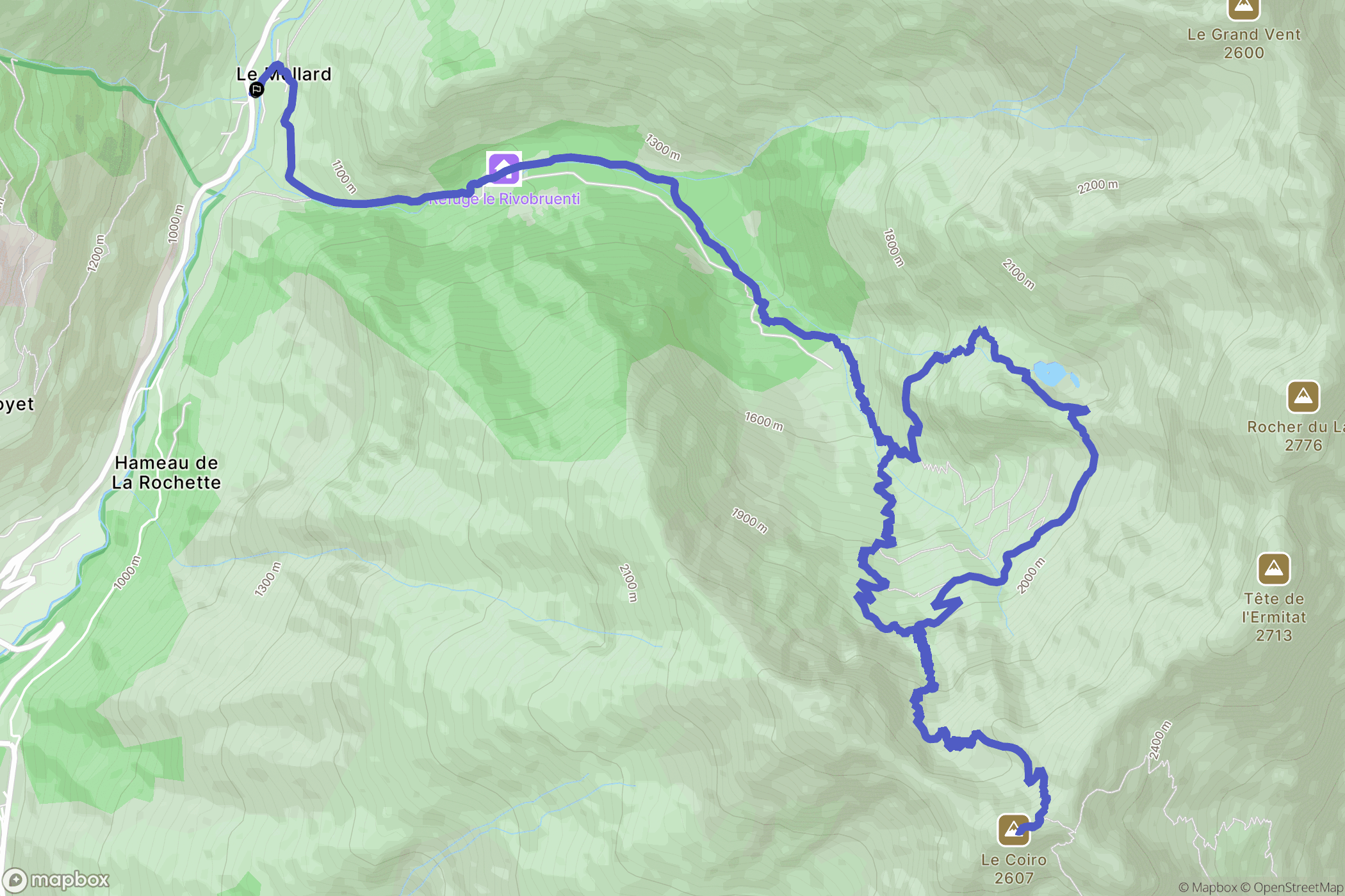 Lavaldens : carte du parcours de randonnée - France