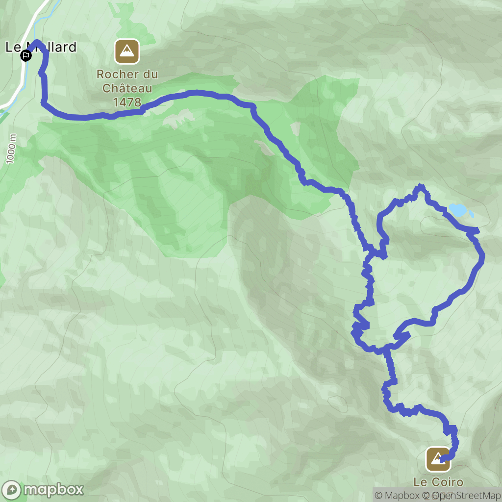 Lavaldens : carte du parcours de randonnée - France