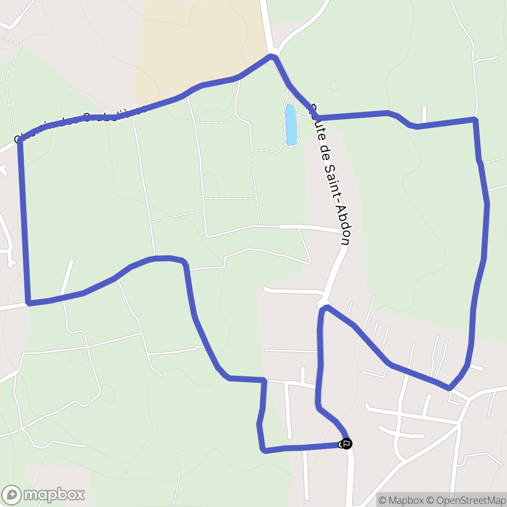 Charly : carte du parcours de randonnée - France