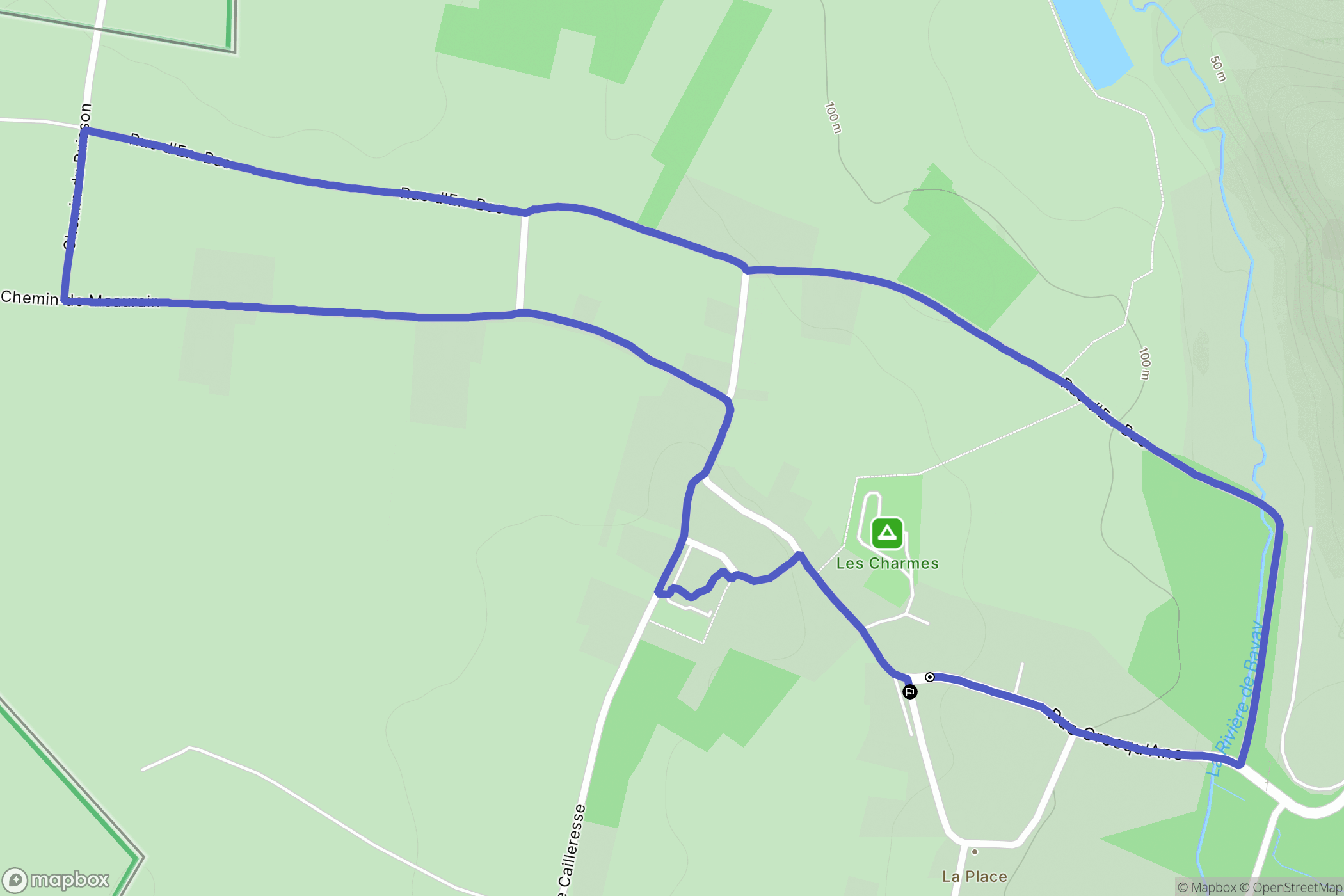 Bettrechies : carte du parcours de randonnée - France