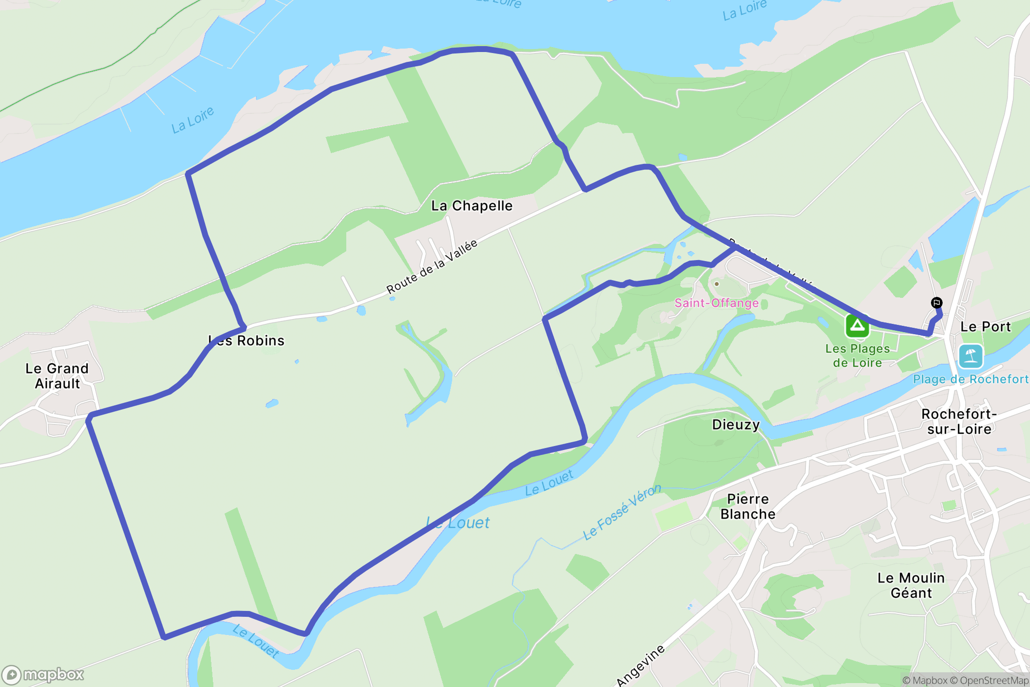 Rochefort-sur-Loire : carte du parcours de randonnée - France