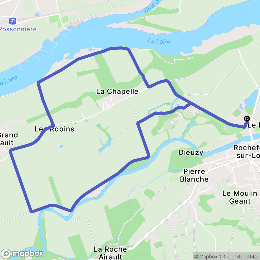 Rochefort-sur-Loire : carte du parcours de randonnée - France