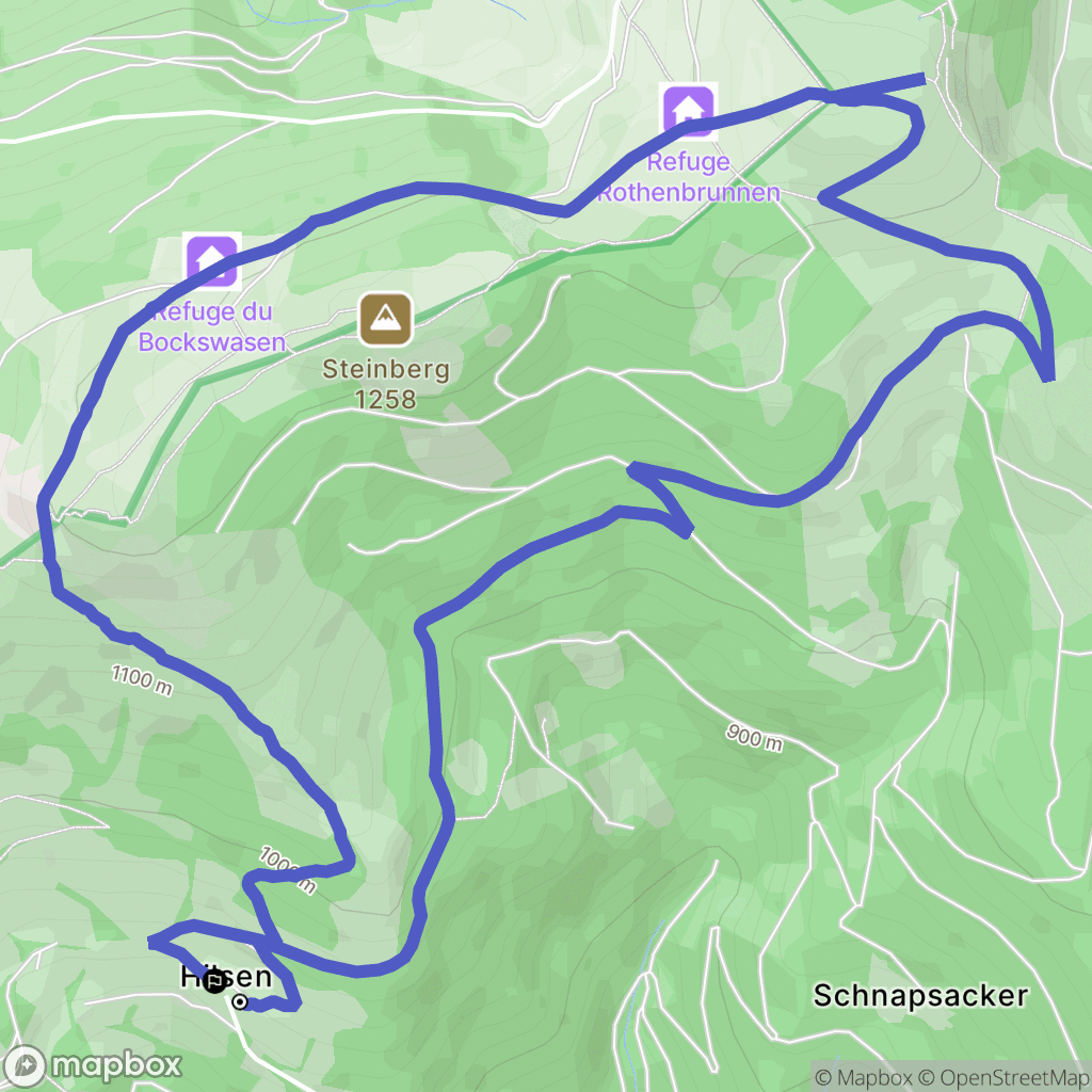 Linthal : carte du parcours de randonnée - France