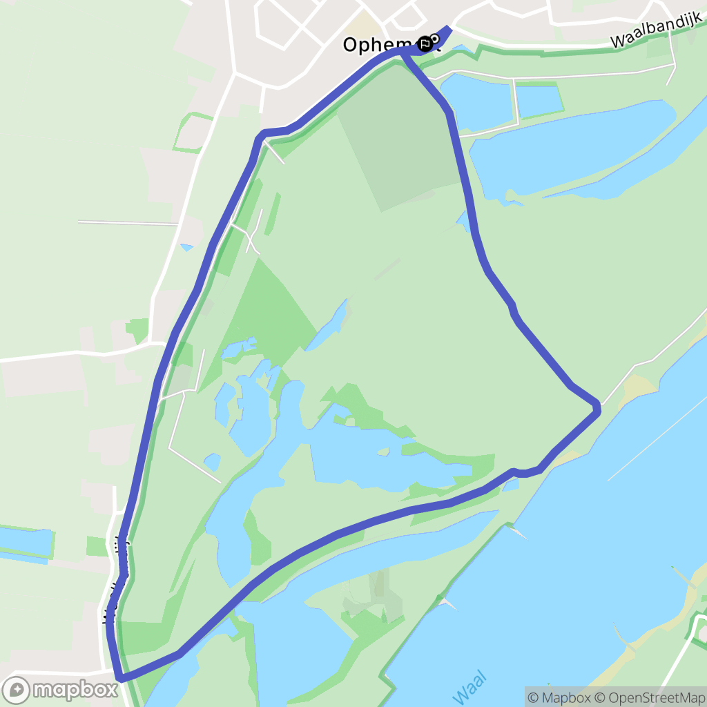 Ophemert: routekaart voor buitenactiviteiten - Netherlands